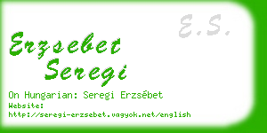 erzsebet seregi business card
